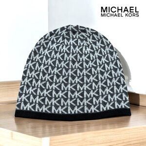 NWOT, Michael Kors Logo Winter Toque, One Size, Black & Gray ❄️